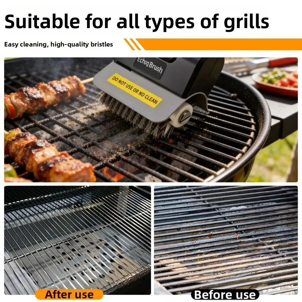 Escova Limpadora de Grelha Grill Churrasqueira Elétrica Recarregável